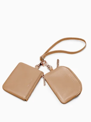 Brelok z saszetkami ze skóry naturalnej brązowy Puccini