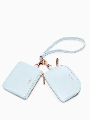 Brelok z saszetkami ze skóry naturalnej niebieski Puccini