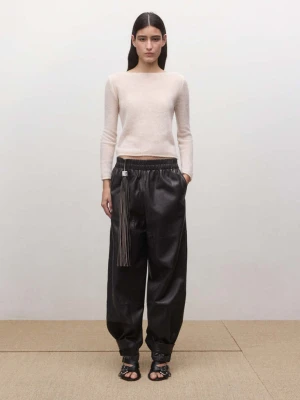 Brelok ze skÃ³ry z frÄ™dzlami czarny - Kobieta - Rozmiar uniwersalny - MANGO