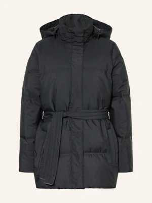 Brgn Płaszcz Puchowy Nysne Z Odpinanym Kapturem schwarz