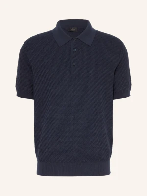 Brioni Koszulka Polo Z Dzianiny blau GRANATOWY