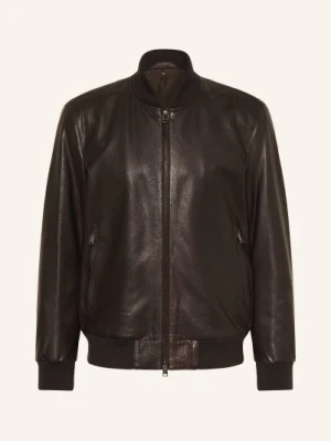 Brioni Kurtka Skórzana braun