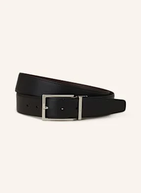 Brioni Pasek Skórzany schwarz