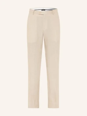 Brioni Spodnie Lniane Regular Fit beige