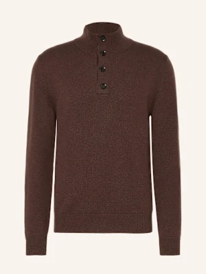 Brioni Sweter Typu Troyer Z Kaszmiru braun