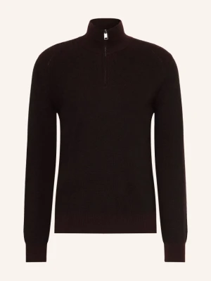 Brioni Sweter Typu Troyer Z Kaszmiru rot CIEMNOCZERWONY