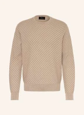 Brioni Sweter Z Dodatkiem Jedwabiu beige