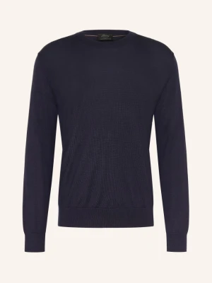 Brioni Sweter Z Kaszmiru I Jedwabiu blau GRANATOWY