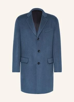Brioni Wełniany Płaszcz Z Dodatkiem Kaszmiru blau