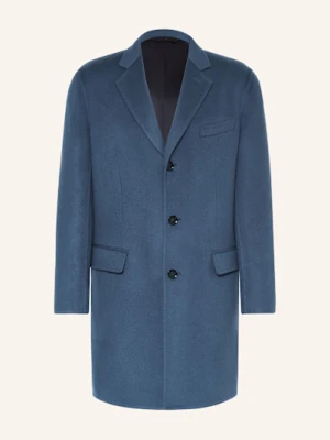 Brioni Wełniany Płaszcz Z Dodatkiem Kaszmiru blau