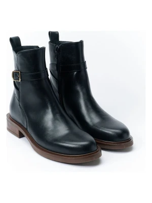 British Passport Skórzane botki w kolorze czarnym rozmiar: 37