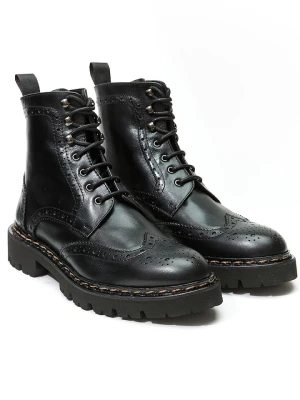 British Passport Skórzane botki w kolorze czarnym rozmiar: 41