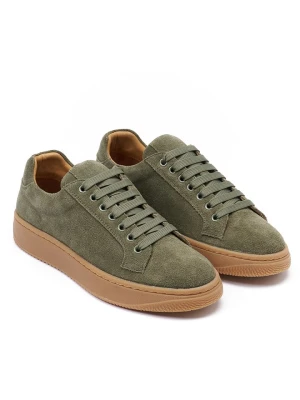 British Passport Skórzane sneakersy w kolorze khaki rozmiar: 39