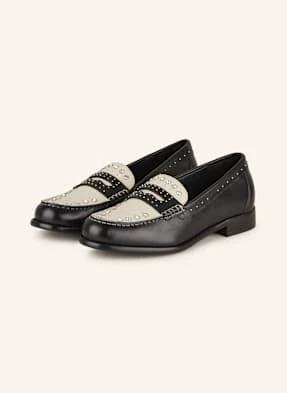 Bronx Penny Loafers Friz-O Z Ozdobnymi Kamykami schwarz