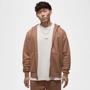 Jordan Brooklyn Fleece Fullzip mężczyźni Bluzy brązowy rozmiar Odzież