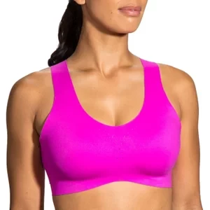 Brooks Dare Crossback Run Bra 350074633, Damskie, Różowe, biustonosze sportowe, poliamid, rozmiar: 34CD