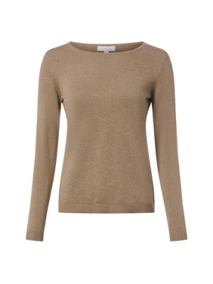 brookshire Damska dzianinowa koszulka z długim rękawem Kobiety Bawełna brązowy jednolity,