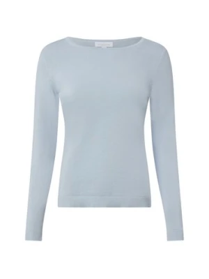 brookshire Damska dzianinowa koszulka z długim rękawem Kobiety Bawełna niebieski jednolity,