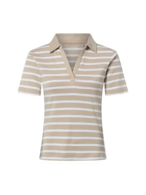 brookshire Damska koszulka polo Kobiety Bawełna brązowy w paski,