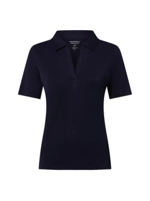 brookshire Damska koszulka polo Kobiety Bawełna niebieski jednolity,