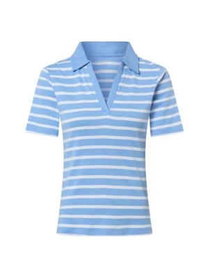 brookshire Damska koszulka polo Kobiety Bawełna niebieski w paski,