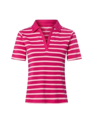 brookshire Damska koszulka polo Kobiety Bawełna wyrazisty róż w paski,