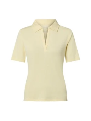 brookshire Damska koszulka polo Kobiety Bawełna żółty jednolity,