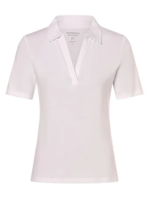 brookshire Damska koszulka polo Kobiety Dżersej biały jednolity,