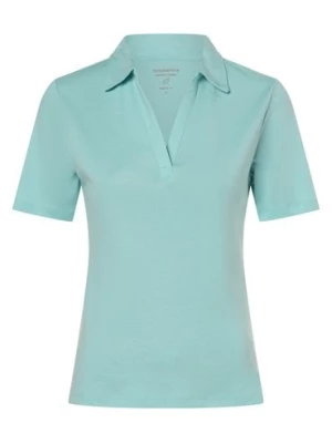brookshire Damska koszulka polo Kobiety Dżersej niebieski|zielony jednolity,