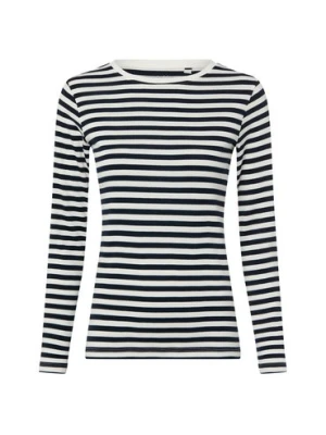 brookshire Damska koszulka z długim rękawem Kobiety Bawełna niebieski|biały w paski,