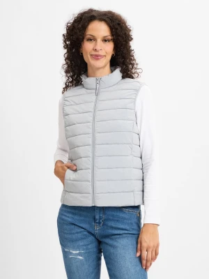 brookshire Damska pikowana kamizelka Kobiety szary jednolity,