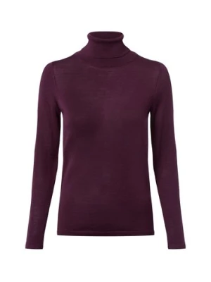 brookshire Damski sweter z golfem wykonany z wełny merynosów Kobiety drobna dzianina lila jednolity,