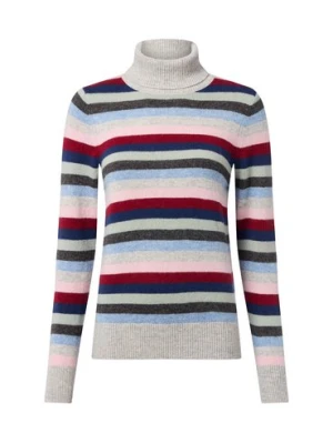 brookshire Damski wełniany sweter z golfem Kobiety Wełna szary|wielokolorowy w paski,