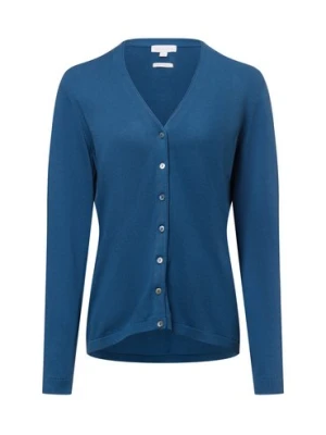 brookshire Kardigan damski Kobiety Bawełna niebieski jednolity,