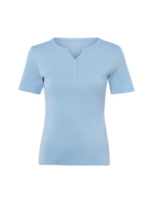 brookshire Koszulka damska Kobiety Bawełna niebieski jednolity,