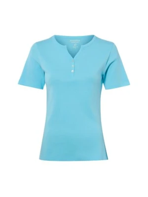 brookshire Koszulka damska Kobiety Bawełna niebieski jednolity,
