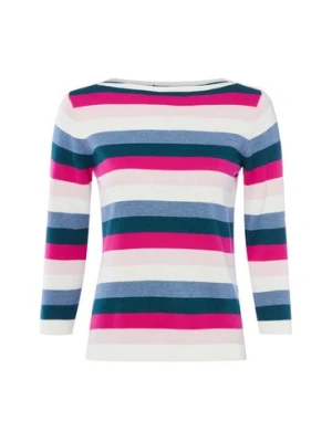 brookshire Sweter damski z dzianiny Kobiety Bawełna (100%) wyrazisty róż|wielokolorowy w paski,