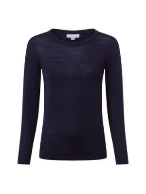 brookshire Sweter z dzianiny merino Kobiety Wełna niebieski jednolity,