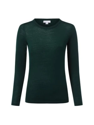brookshire Sweter z dzianiny merino Kobiety Wełna zielony jednolity,