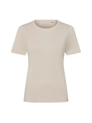brookshire T-shirt damski Kobiety Bawełna beżowy jednolity,