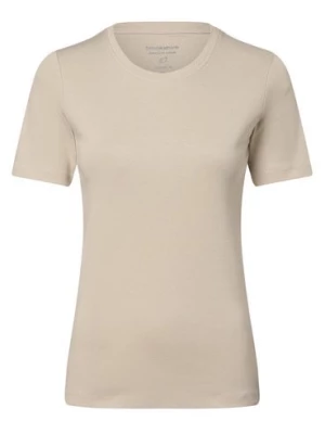 brookshire T-shirt damski Kobiety Bawełna beżowy|szary jednolity,