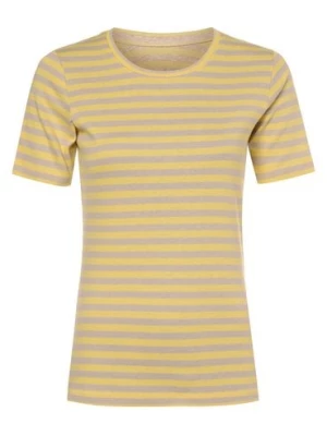 brookshire T-shirt damski Kobiety Bawełna beżowy|żółty w paski,