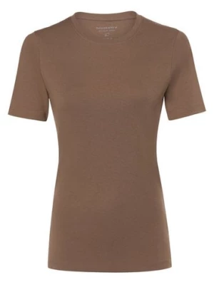 brookshire T-shirt damski Kobiety Bawełna brązowy jednolity,