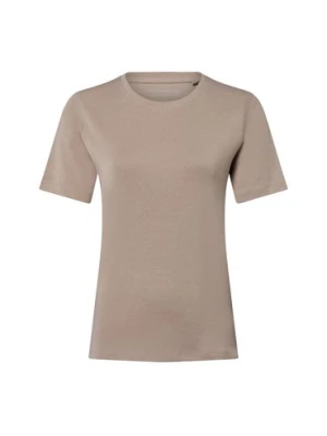 brookshire T-shirt damski Kobiety Bawełna brązowy|szary jednolity,