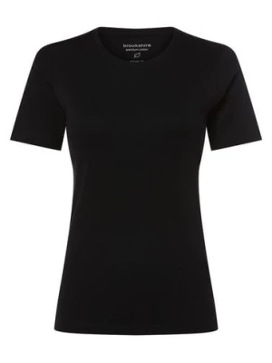 brookshire T-shirt damski Kobiety Bawełna czarny jednolity,