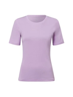 brookshire T-shirt damski Kobiety Bawełna lila jednolity,