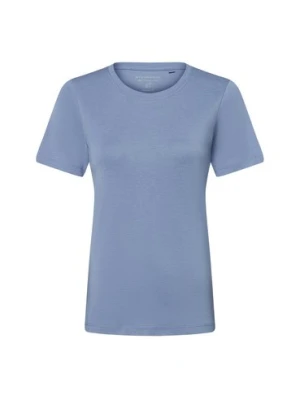 brookshire T-shirt damski Kobiety Bawełna niebieski jednolity,