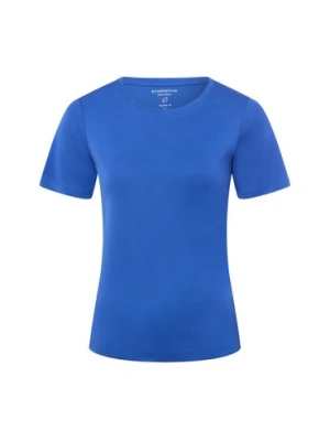 brookshire T-shirt damski Kobiety Bawełna niebieski jednolity,
