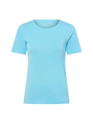 brookshire T-shirt damski Kobiety Bawełna niebieski jednolity,