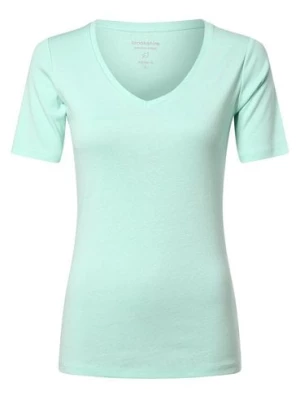 brookshire T-shirt damski Kobiety Bawełna zielony jednolity,
